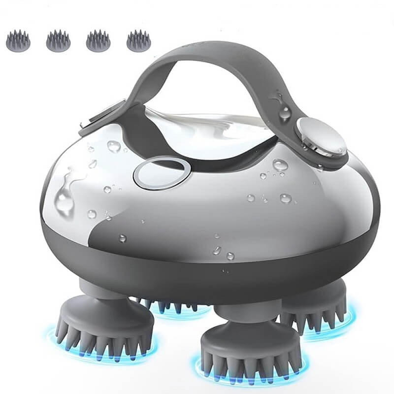 Handheld  electric head scalp massager, pet available red light vibrating massager for full body