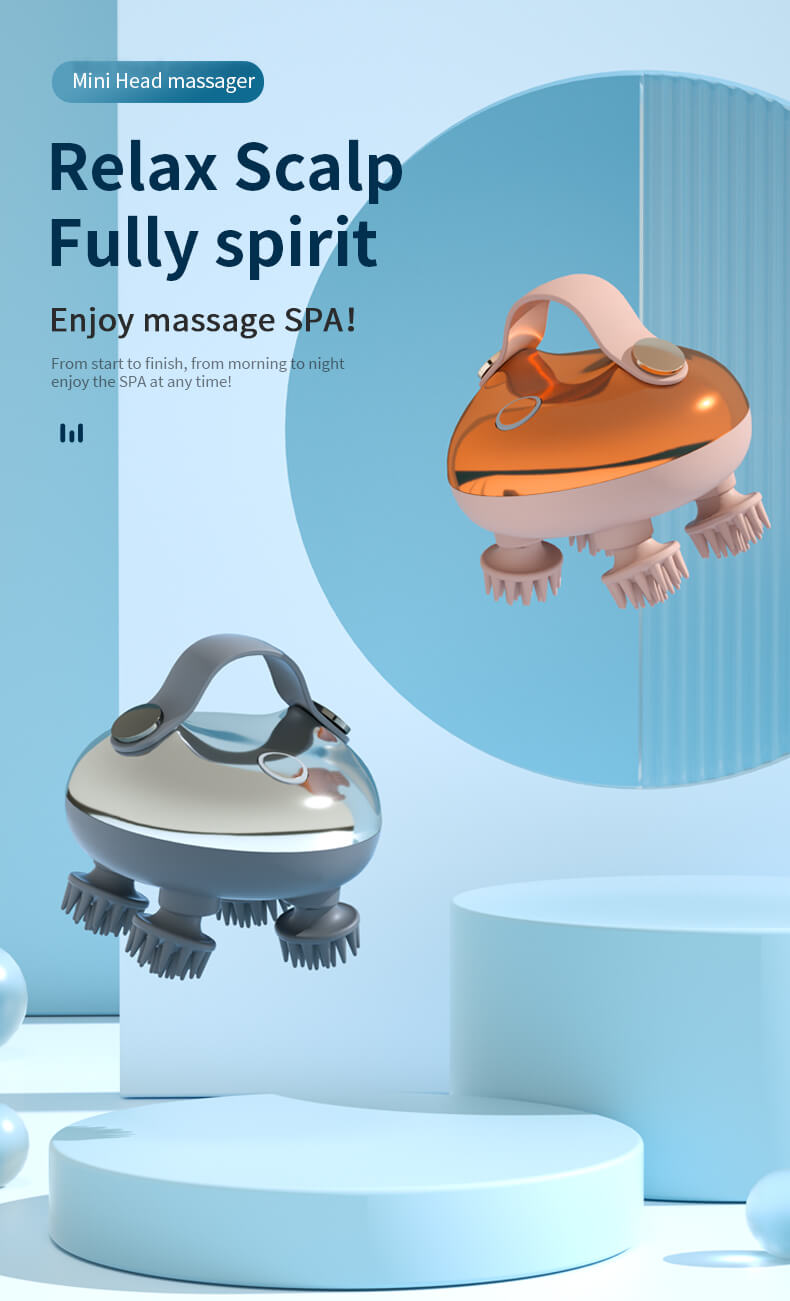 Mini scalp massager, head massager, handheld head massager, scalp massager, head massager with red light treatment.jpg